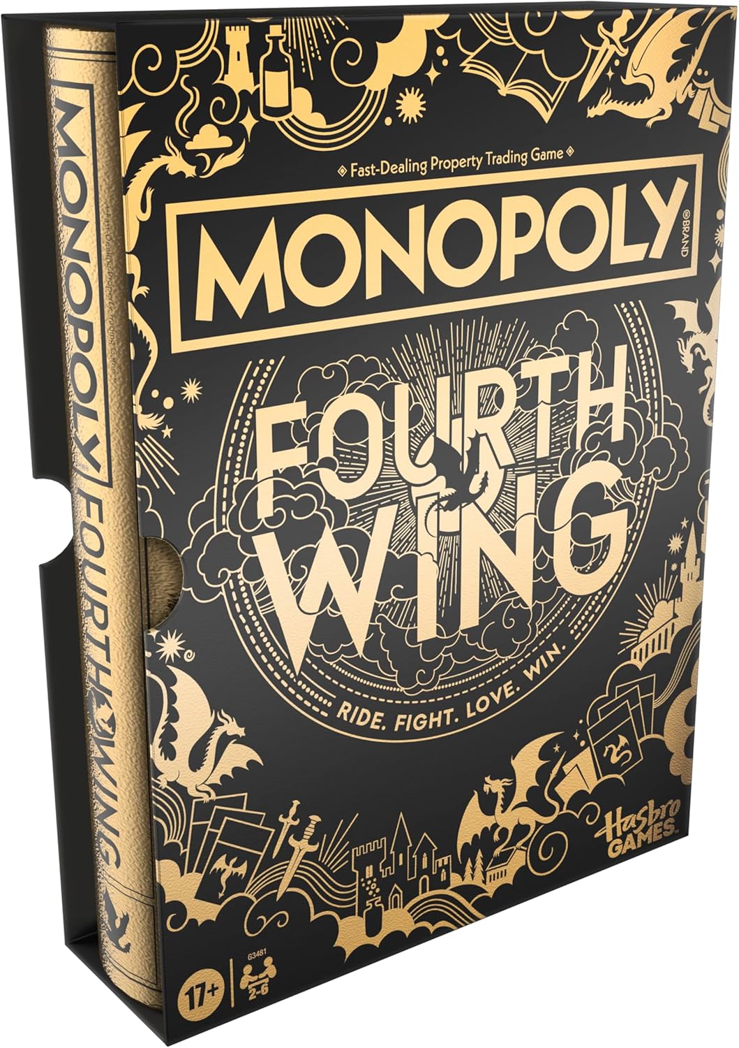 PRE ORDEN - Monopoly Fourth Wing Edition Board Game for Adults | Officially Licensed Game Inspired by the Empyrean Series, Book 1 | 2-6 Players - TARDA DE 2 A 4 SEMANAS EN LLEGAR A PARTIR DEL 15 DE JULIO