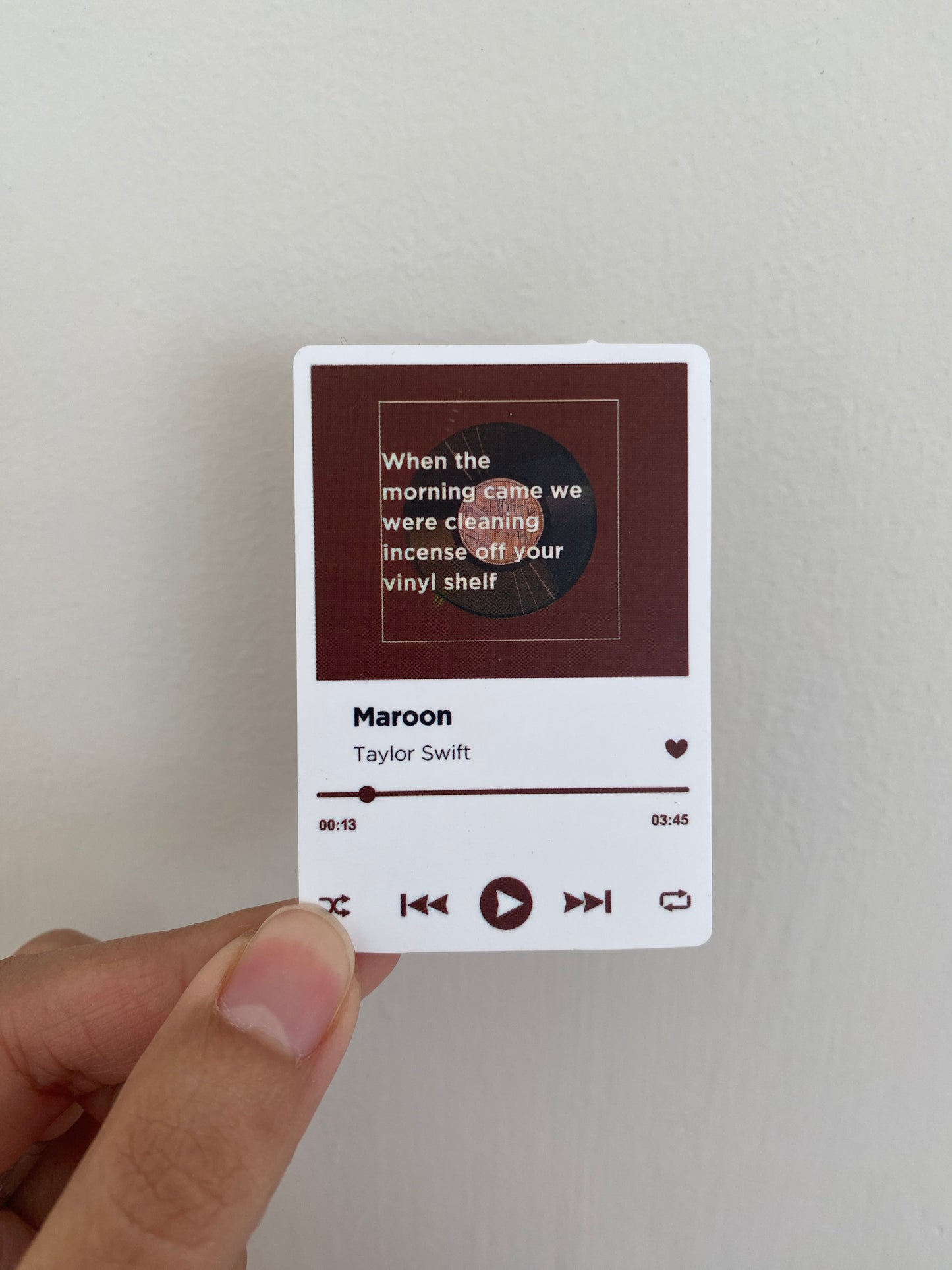 Sticker Taylor Swift Maroon