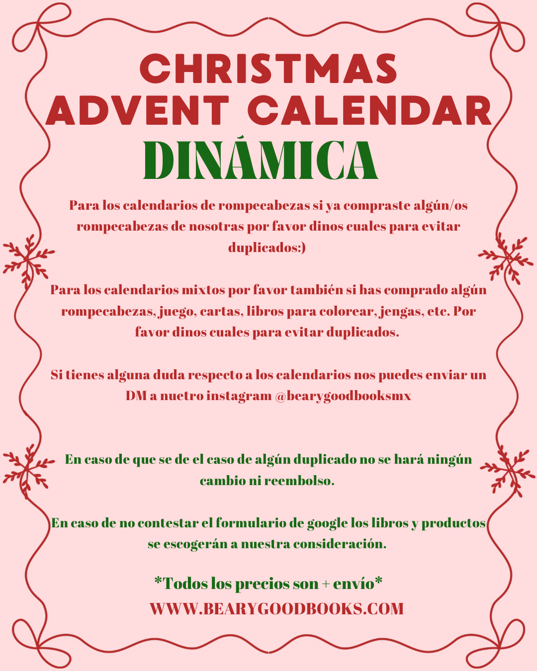 CHRISTMAS ADVENT CALENDAR SOLO LIBROS SORPRESA