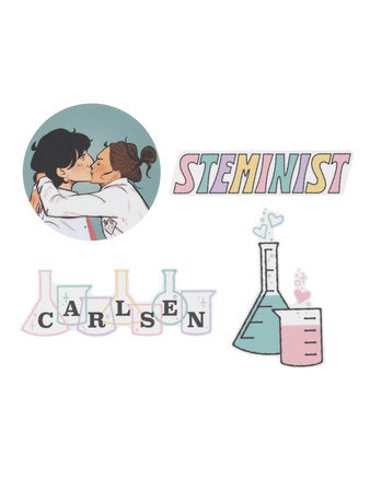 PRE-ORDEN- Ali Hazelwood: The Love Hypothesis Stickers - Sticker Set of 4 TARDA DE 2-5 SEMANAS EN LLEGAR