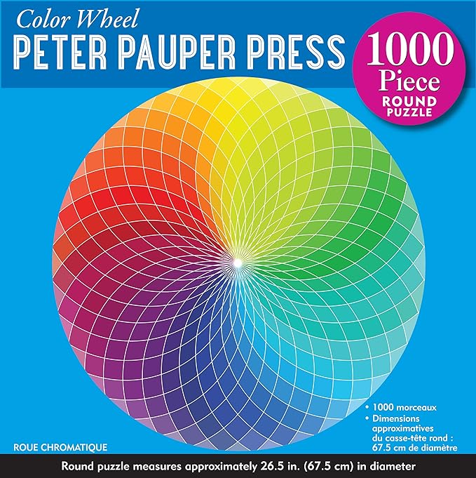 Color Wheel 1000 Piece Round Jigsaw Puzzle