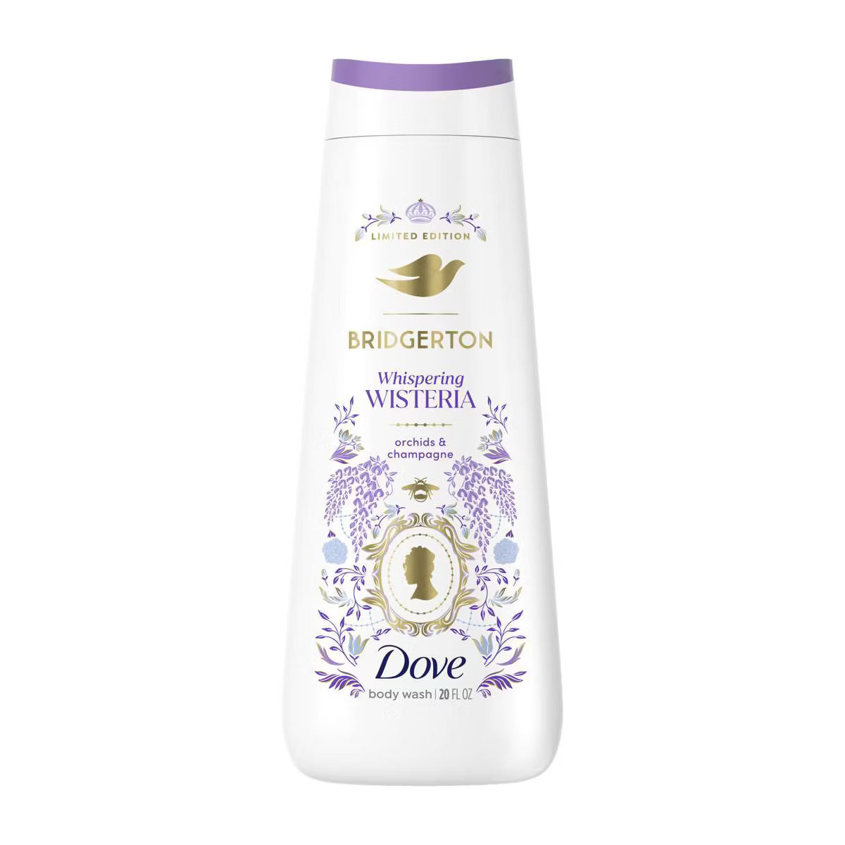 PREORDEN -Dove Beauty Limited Edition Bridgerton Body Wash - Whispering Wisteria - Orchids & Champagne Scent - 20oz- 2 A 4 SEMANAS EN LLEGAR