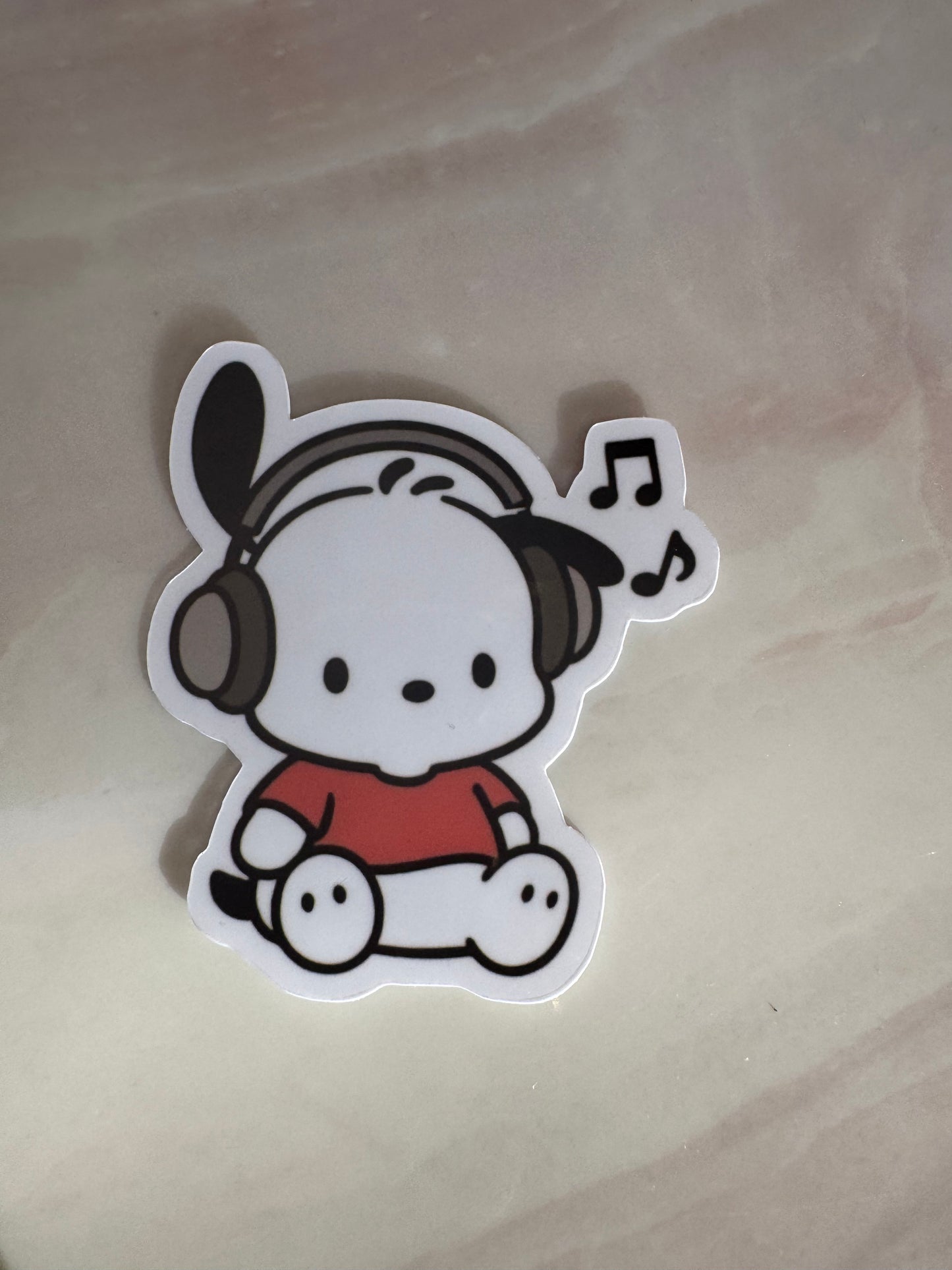 HEADPHONE PUPPY - STICKER WATERPROOF ( A PRUEBA DE AGUA)