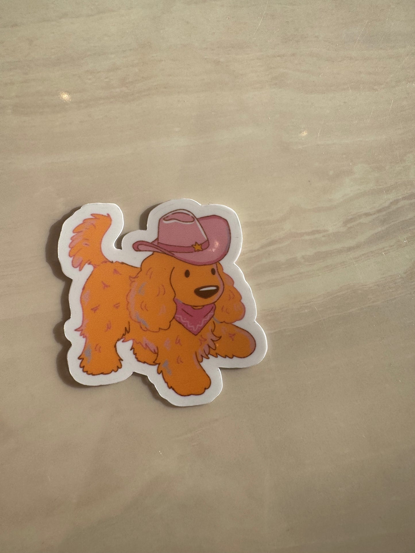 COWBOY PUPPY - STICKER WATERPROOF ( A PRUEBA DE AGUA)