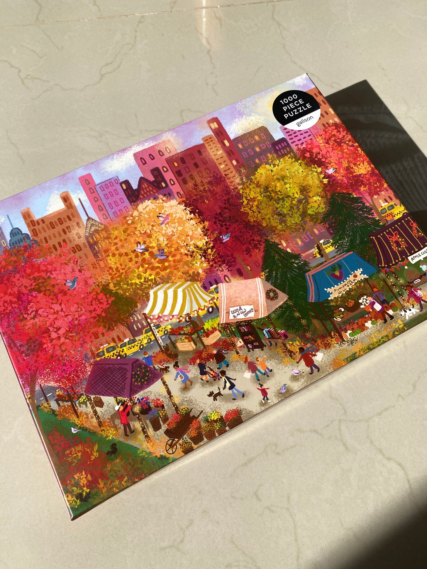 Joy Laforme Autumn at the City Market 1000 Piece Puzzle