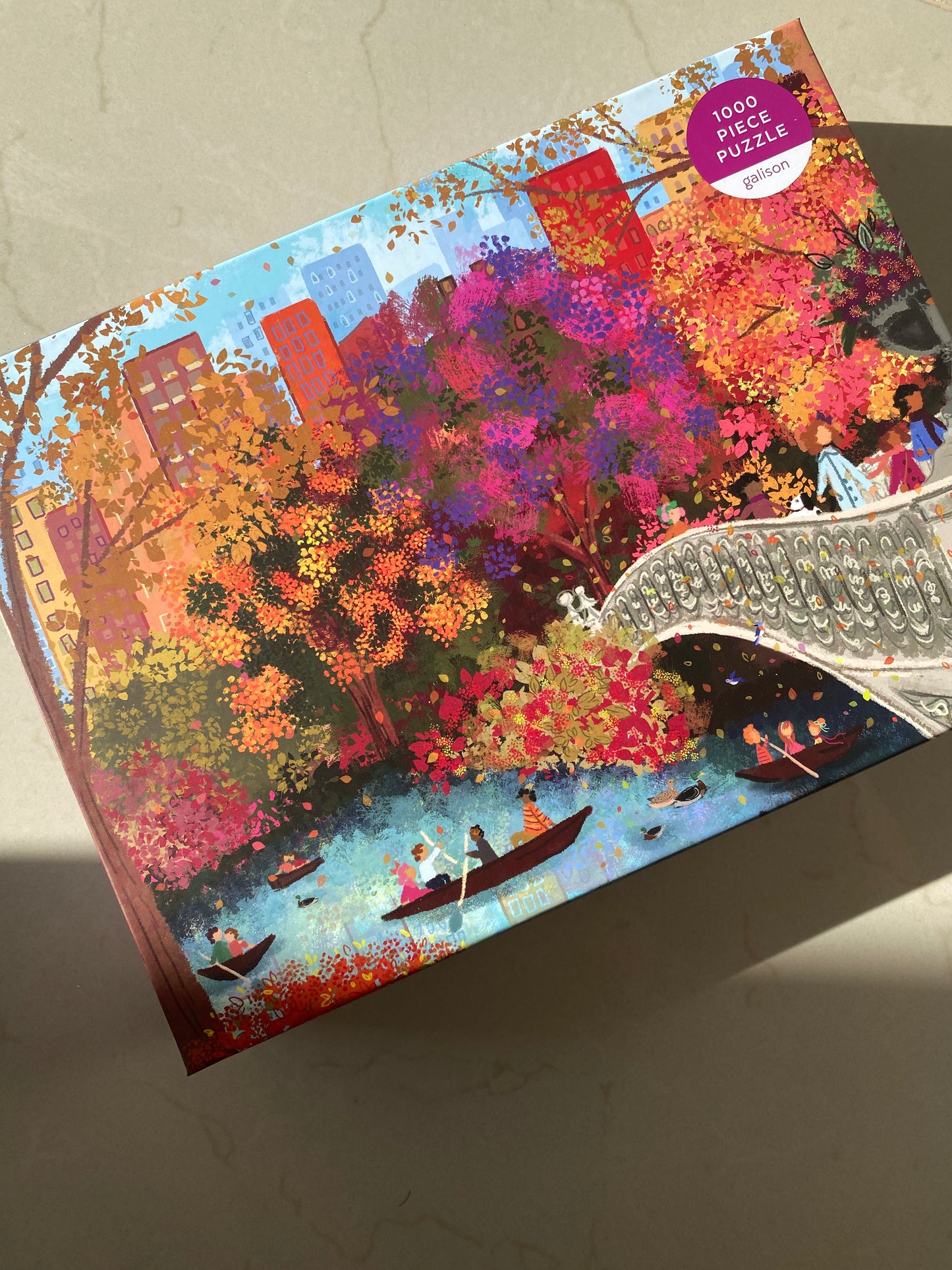 Joy Laforme Autumn on Bow Bridge 1000 Piece Puzzle
