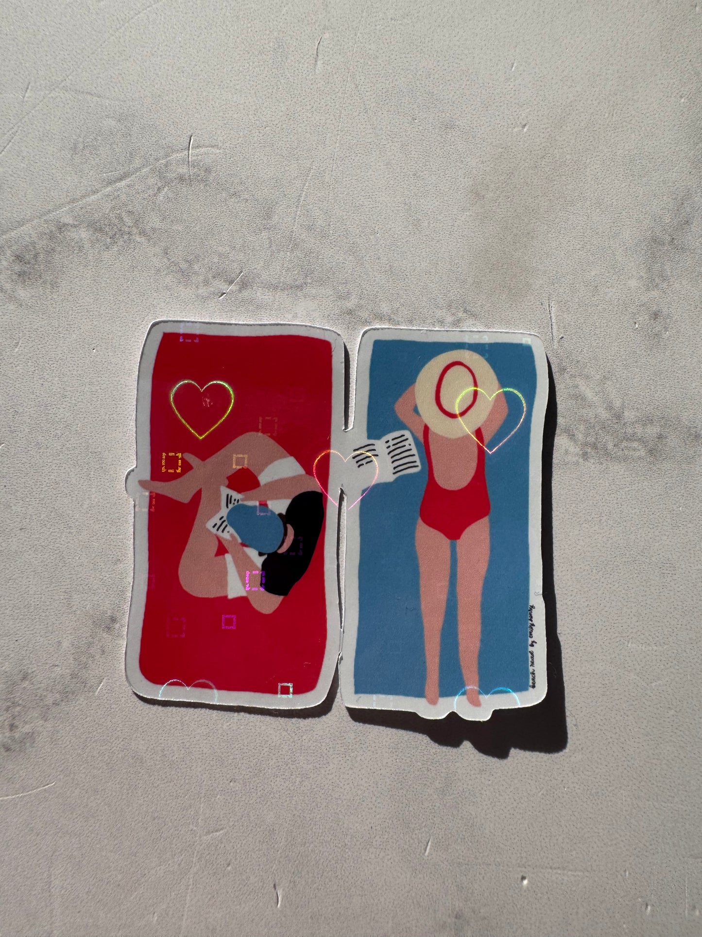 JANUARY & GUS - STICKER HOLOGRÁFICO