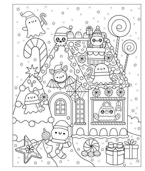 PRE-ORDEN- Mangatopia: Spoopy Christmas: A Frightfully Festive Coloring Book by Liv Wan TARDA DE 2-5 SEMANAS EN LLEGAR A PARTIR DEL 30 DE SEPTIEMBRE