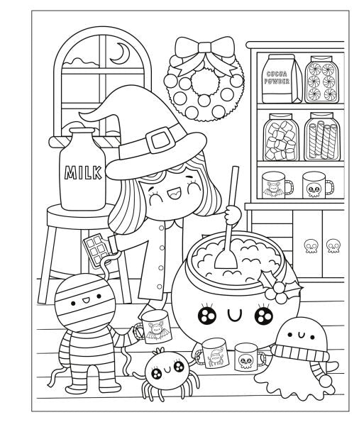 PRE-ORDEN- Mangatopia: Spoopy Christmas: A Frightfully Festive Coloring Book by Liv Wan TARDA DE 2-5 SEMANAS EN LLEGAR A PARTIR DEL 30 DE SEPTIEMBRE