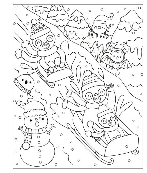 PRE-ORDEN- Mangatopia: Spoopy Christmas: A Frightfully Festive Coloring Book by Liv Wan TARDA DE 2-5 SEMANAS EN LLEGAR A PARTIR DEL 30 DE SEPTIEMBRE
