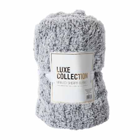 PRE-ORDEN- Marled Sherpa Blanket 50in x 60in TARDA DE 2-4 SEMANAS EN LLEGAR