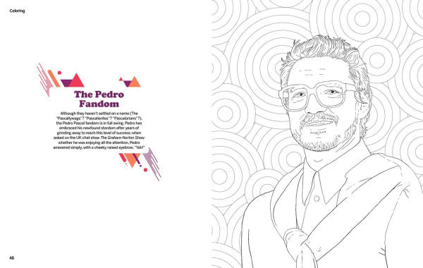 PRE-ORDEN- Pedro Pascal Coloring & Activity Book by Editors of Thunder Bay Press TARDA DE 2-5 SEMANAS EN LLEGAR A PARTIR DEL 30 DE SEPTIEMBRE