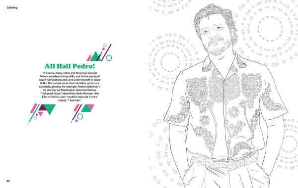 PRE-ORDEN- Pedro Pascal Coloring & Activity Book by Editors of Thunder Bay Press TARDA DE 2-5 SEMANAS EN LLEGAR A PARTIR DEL 30 DE SEPTIEMBRE
