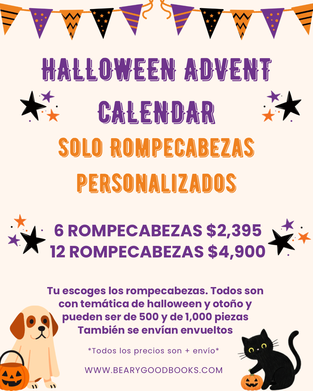 SPOOKY ADVENT CALENDAR SOLO ROMPECABEZAS PERSONALIZADOS