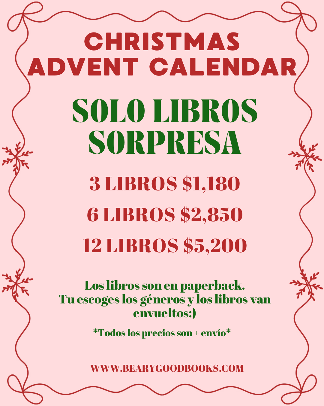 CHRISTMAS ADVENT CALENDAR SOLO LIBROS SORPRESA