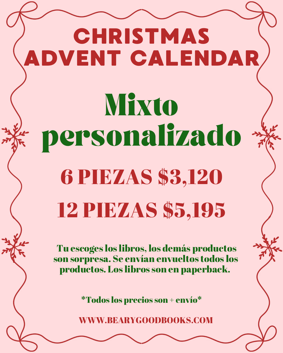 CHRISTMAS ADVENT CALENDAR MIXTO PERSONALIZADOS