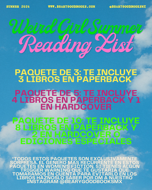 PRE-ORDEN- Weird Girl Summer Reading Lists SE ENVÍAN A INCIOS DEL VERANO