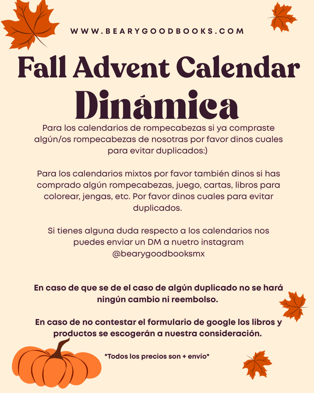 FALL ADVENT CALENDAR SOLO LIBROS SORPRESA
