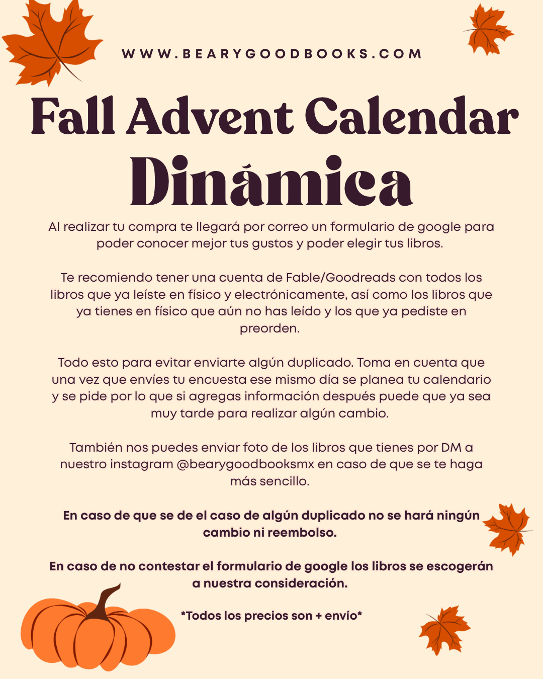 FALL ADVENT CALENDAR SOLO LIBROS SORPRESA
