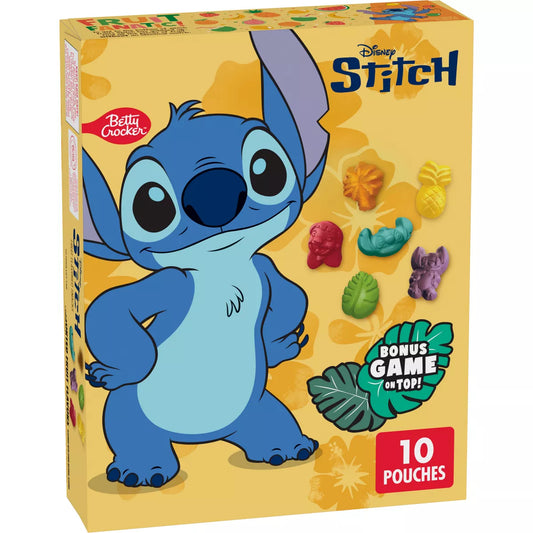 PRE-ORDEN- Betty Crocker Fruit Shapes Lilo & Stitch Fruit Snacks - 8oz/10ct TARDA DE 2-4 SEMANAS EN LLEGAR