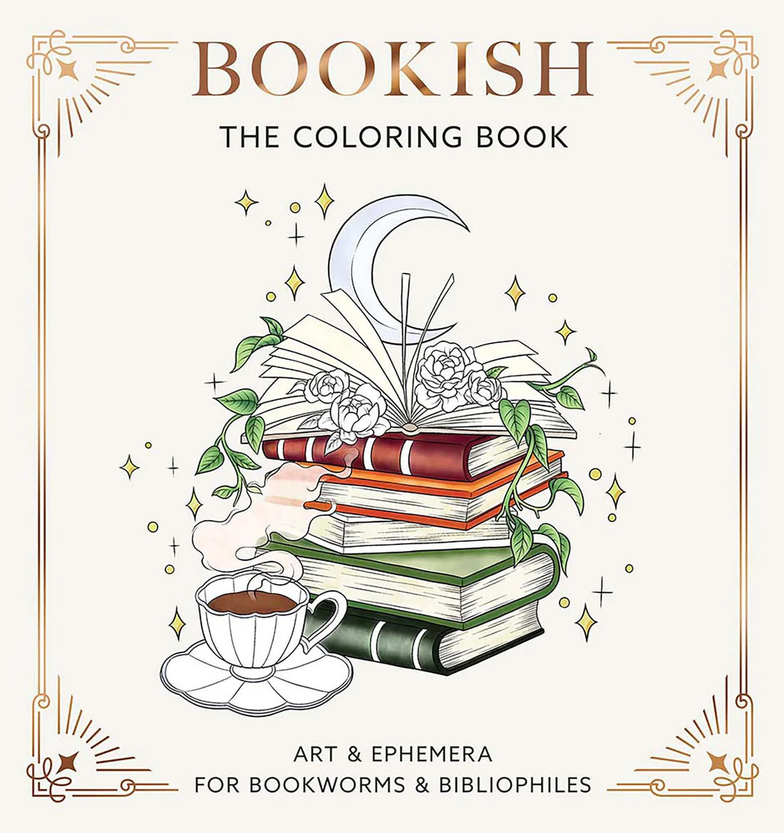 Bookish: The Coloring Book (Art & Ephemera for Bookworms & Bibliophiles) By Dover Publications TRAE UNA ESQUINA DOBLADA