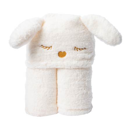 PRE-ORDEN- Bunny Sherpa Hooded Blanket 50in x 60in TARDA DE 2-4 SEMANAS EN LLEGAR