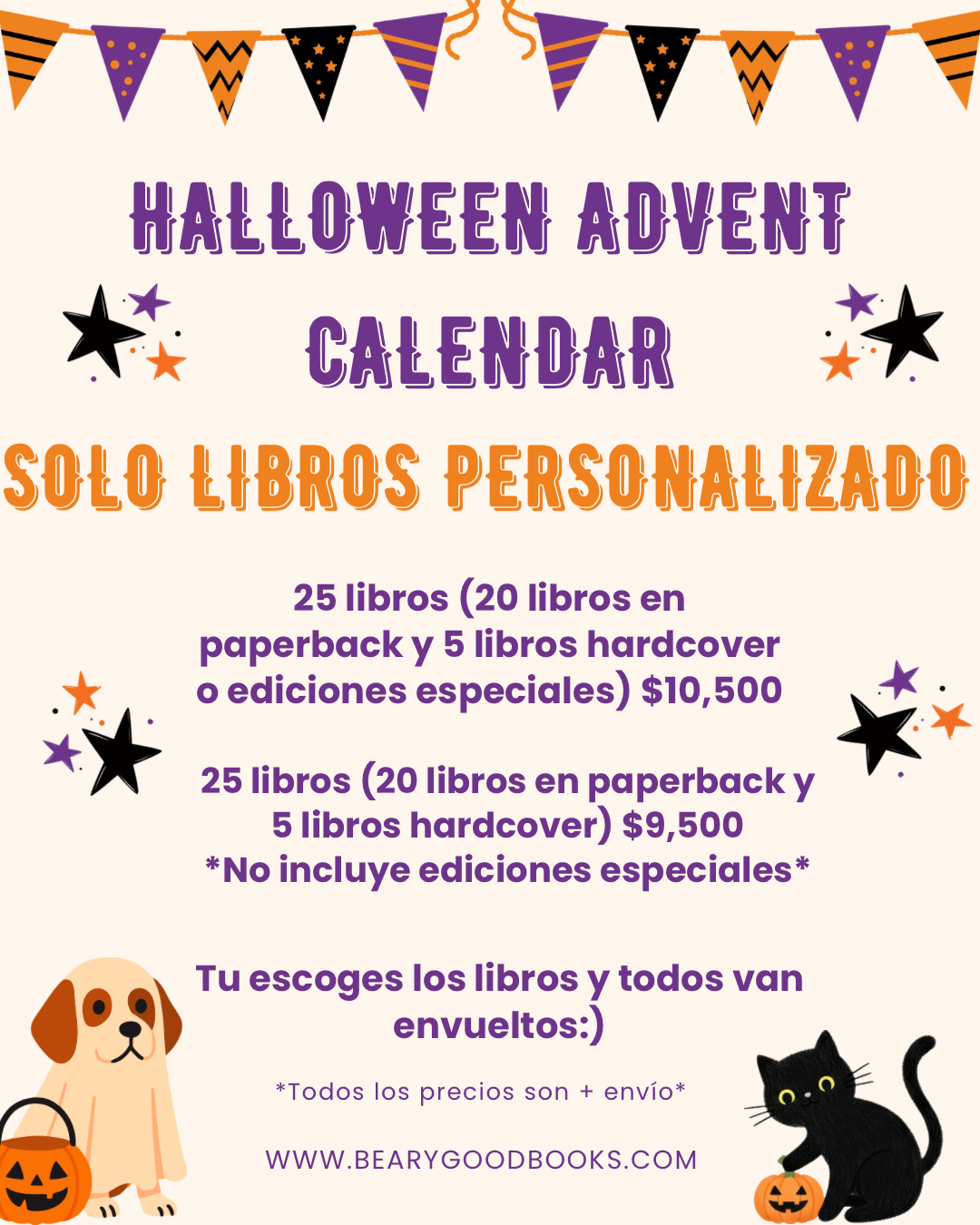 SPOOKY ADVENT CALENDAR SOLO LIBROS PERSONALIZADOS