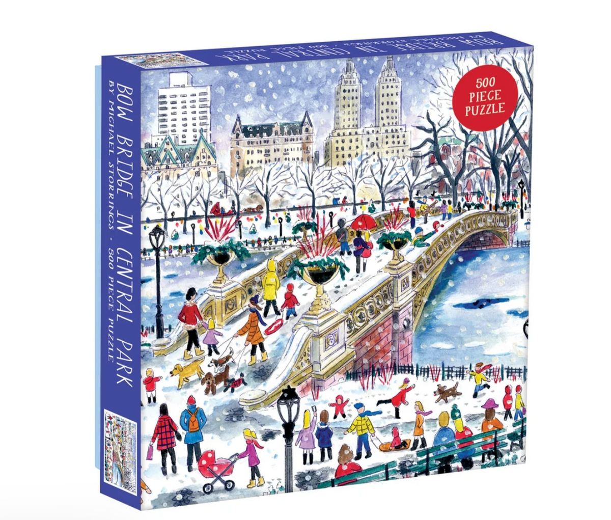 Michael Storrings Bow Bridge In Central Park 500 Piece Jigsaw Puzzle