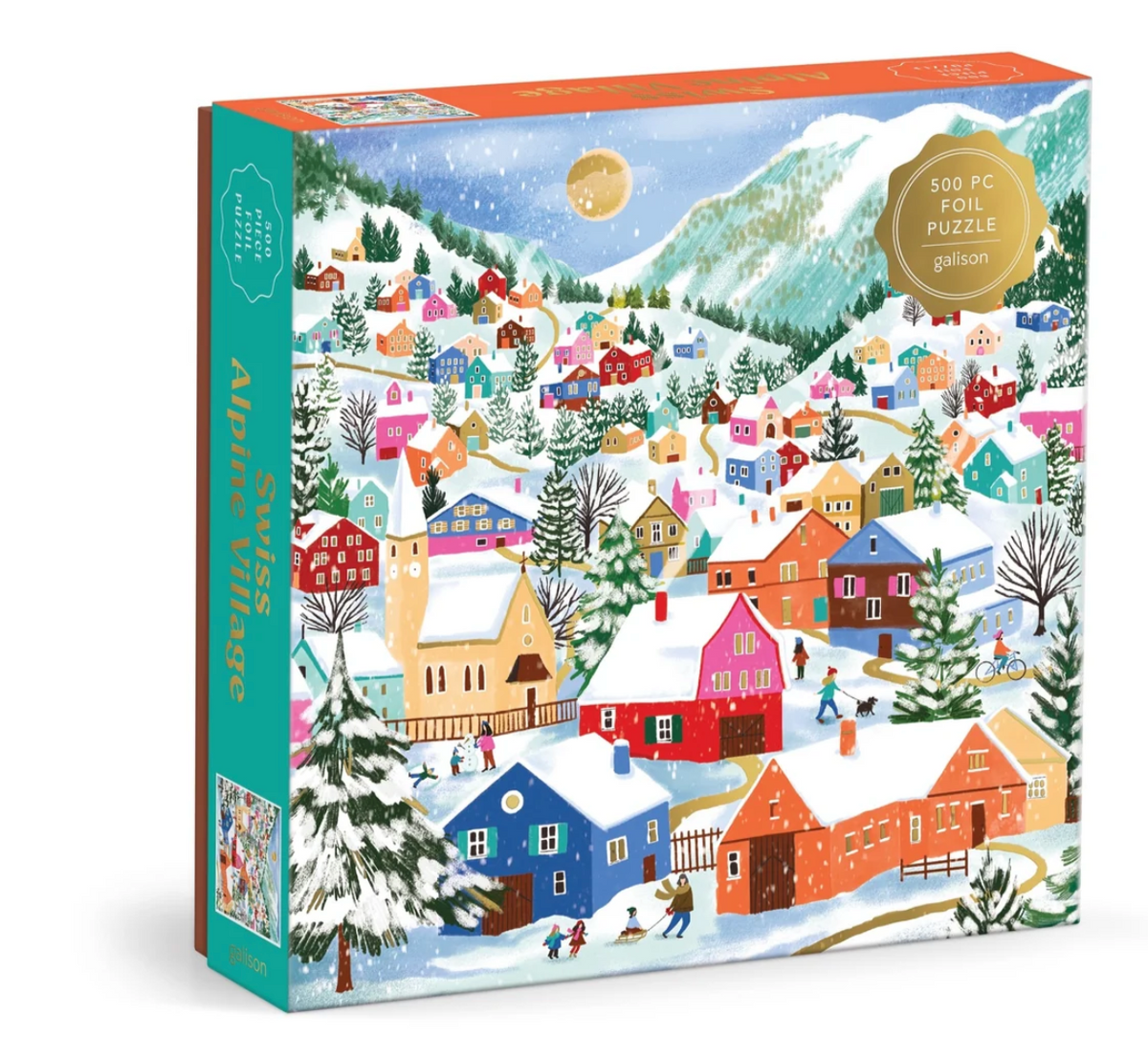 Swiss Alpine Village 500 Piece Foil Puzzle