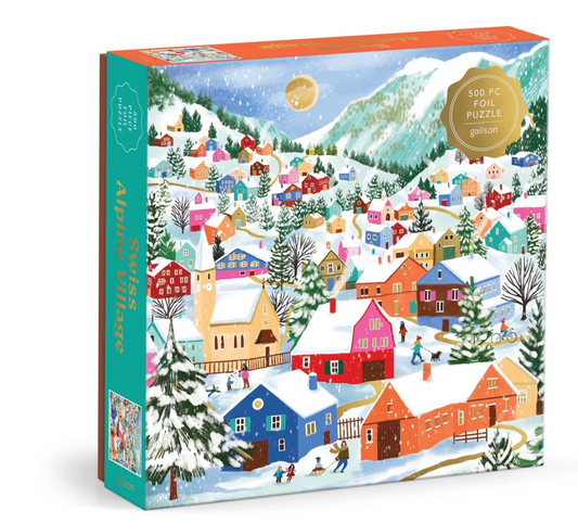 Swiss Alpine Village 500 Piece Foil Puzzle
