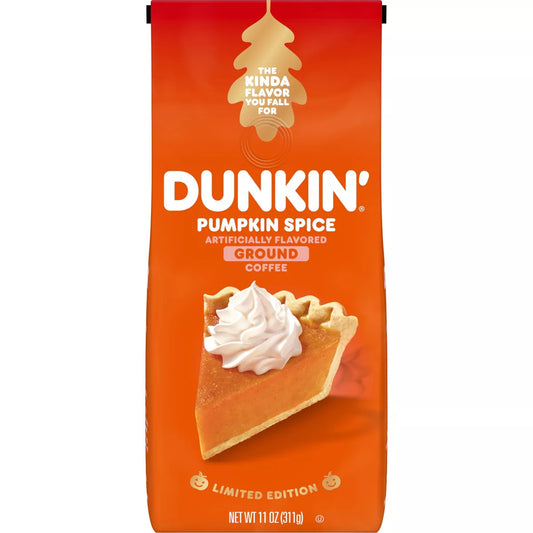 PRE-ORDEN- Dunkin' Pumpkin Spice Flavored Medium Roast Ground Coffee - 11oz TARDA DE 2-4 SEMANAS EN LLEGAR
