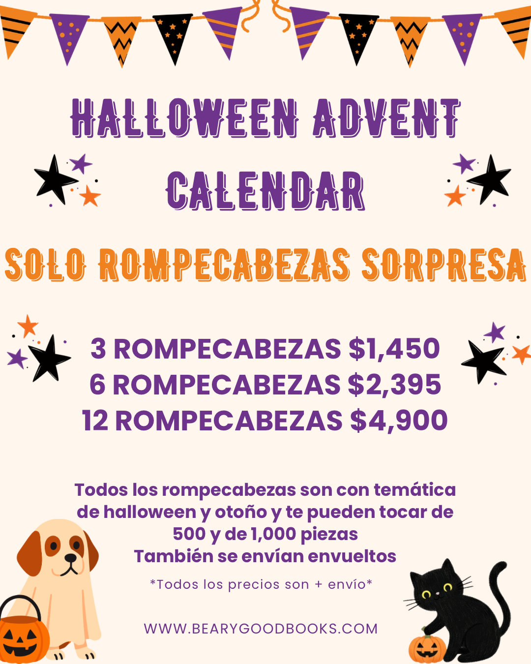 SPOOKY ADVENT CALENDAR SOLO ROMPECABEZAS SORPRESA