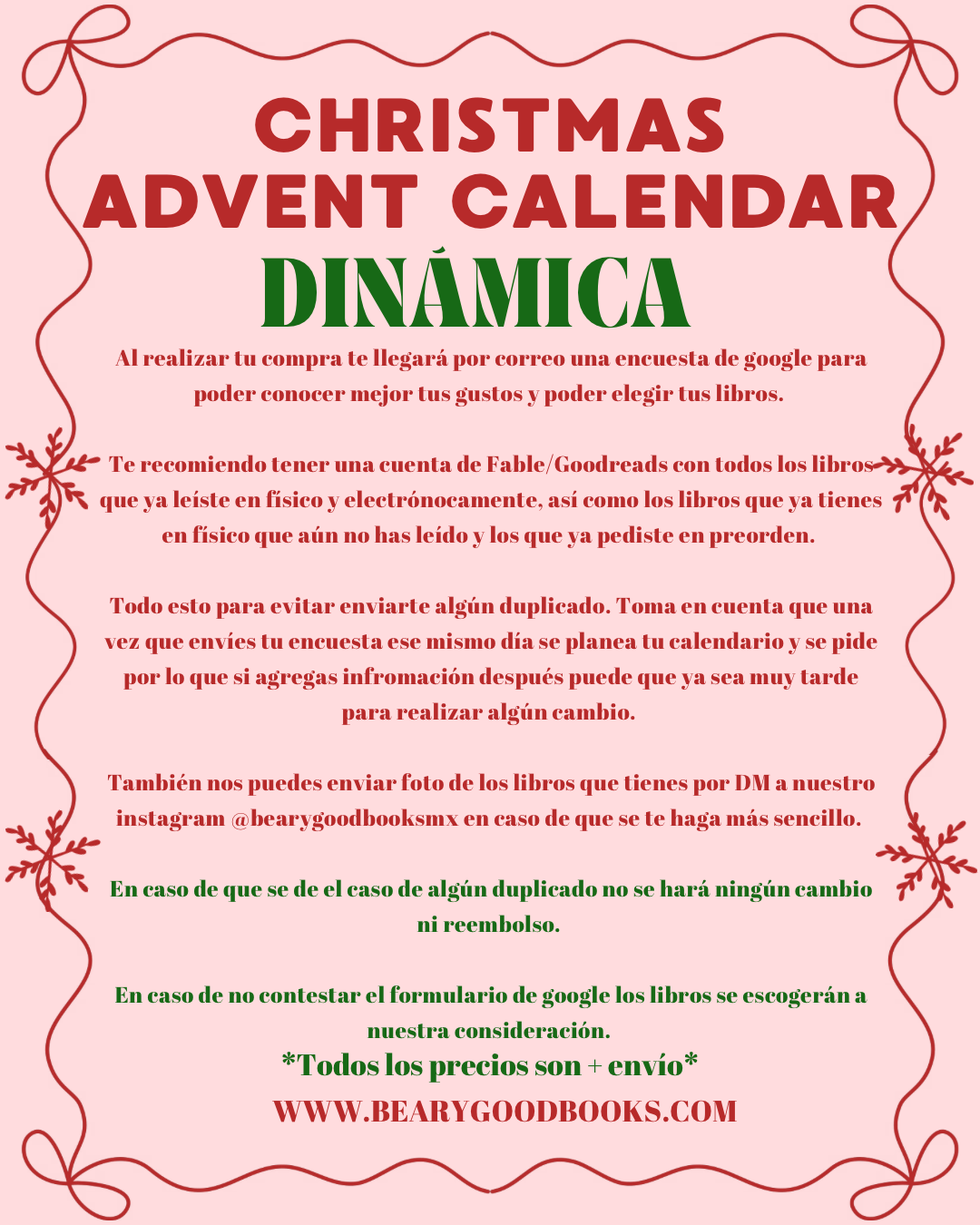 CHRISTMAS ADVENT CALENDAR SOLO LIBROS SORPRESA