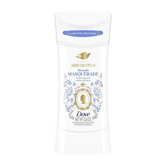 PREORDEN -Dove Beauty Limited Edition Bridgerton Antiperspirant & Deodorant Stick - Moonlit Masquerade - Hydrangea & White Wisteria Scent - 2.6oz - 2 A 4 SEMANAS EN LLEGAR