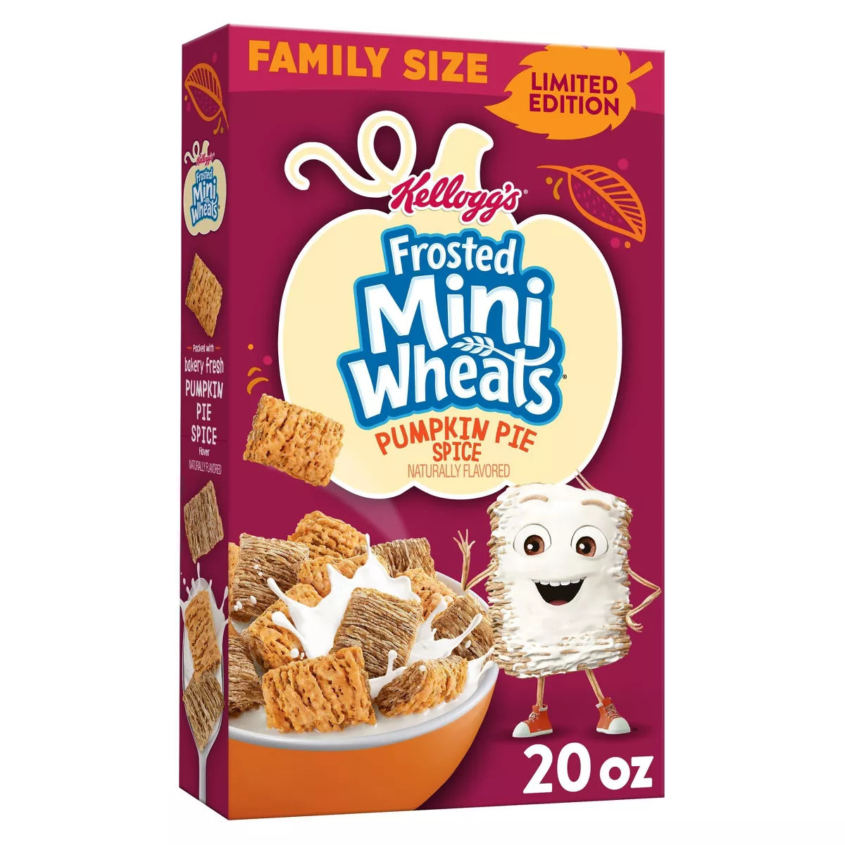 PRE-ORDEN- Kellogg's Frosted Mini-Wheats Pumpkin Spice Breakfast Cereal - 20oz TARDA DE 2-4 SEMANAS EN LLEGAR