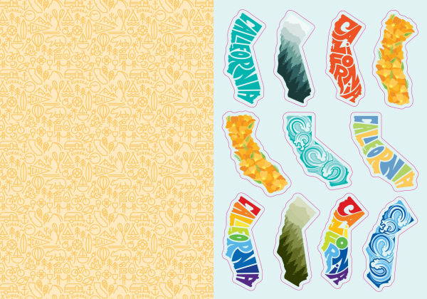 PRE-ORDEN- I Love California Sticker Book: 325+ Stickers Celebrating the Golden State by Workman Publishing, Katey Horn (Illustrator) TARDA DE 2-5 SEMANAS EN LLEGAR