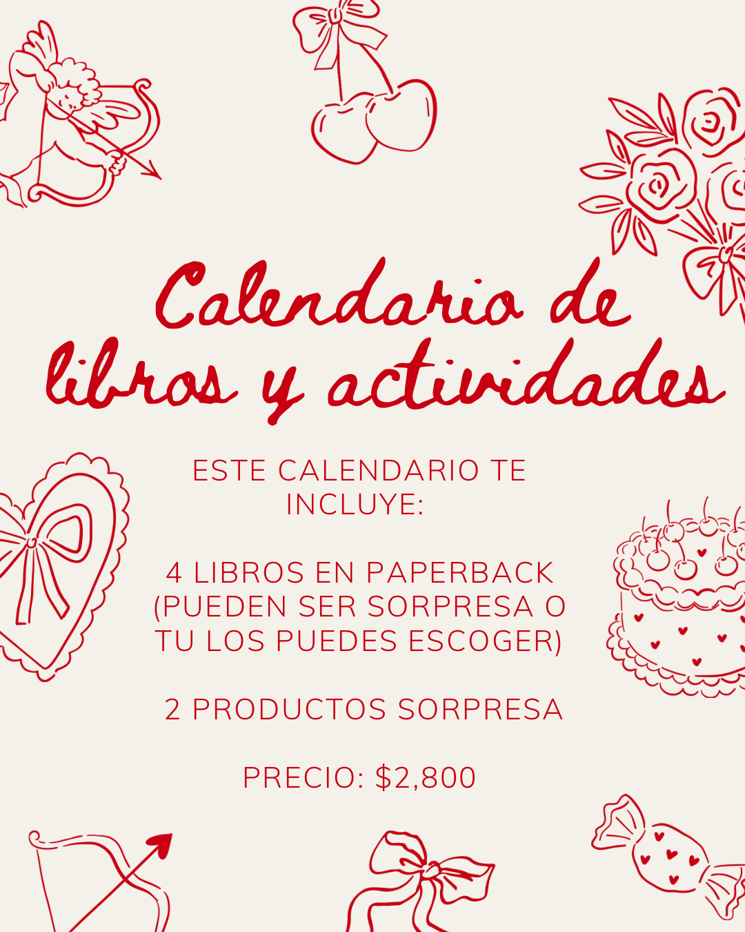 Valentine's Book & Activity Calendar SE ENVÍAN DURANTE TODO EL MES DE FEBRERO