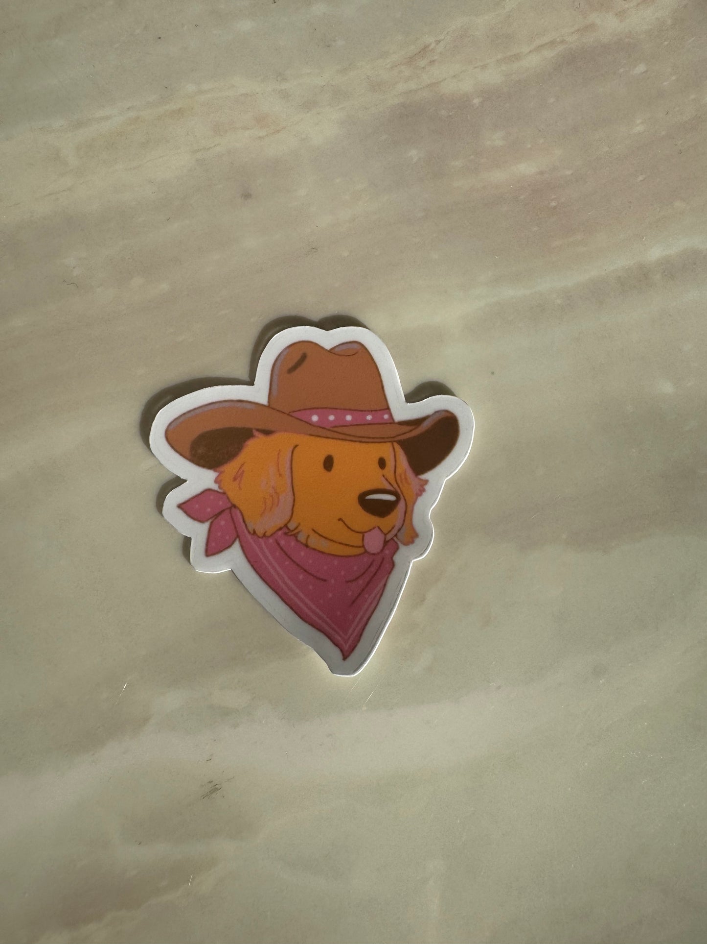 GOLDEN COWBOY - STICKER WATERPROOF ( A PRUEBA DE AGUA)