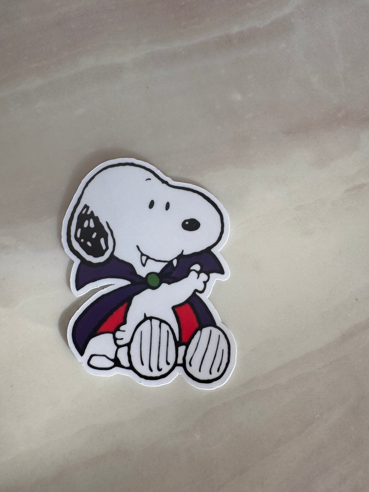 FANGS PUPPY SITTING DOWN - STICKER WATERPROOF ( A PRUEBA DE AGUA)