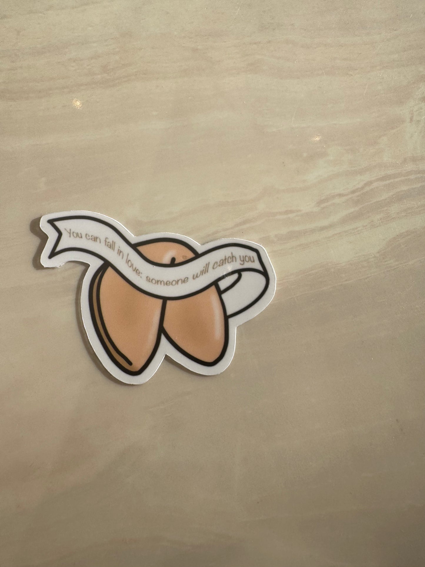 YOU CAN FALL IN LOVE, SOMEONE WILL CATCH YOU - STICKER WATERPROOF ( A PRUEBA DE AGUA)