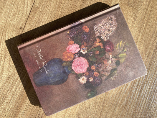 LIBRETA DE PASTA GRUESA CON HOJA DECORADA