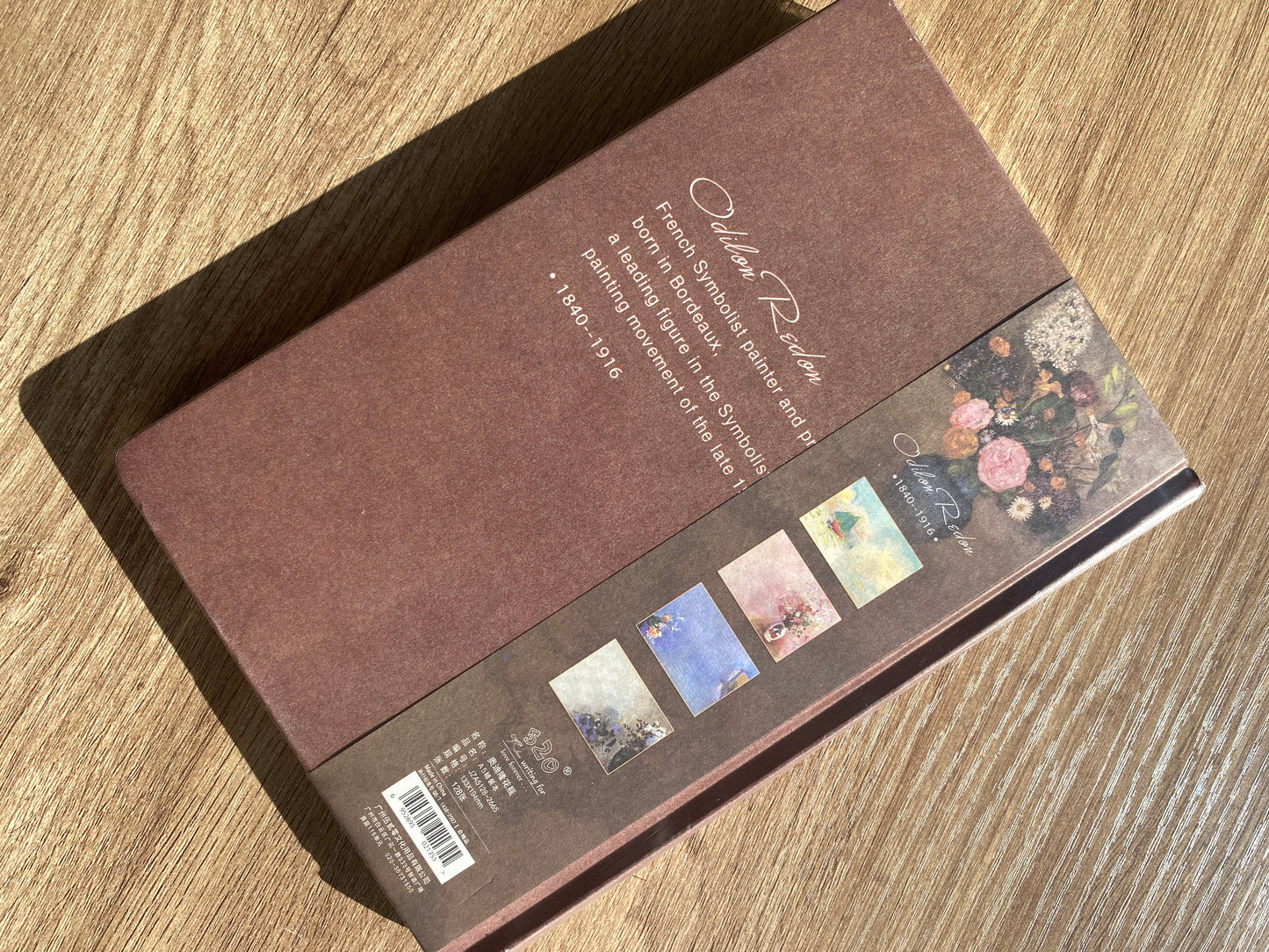 LIBRETA DE PASTA GRUESA CON HOJA DECORADA