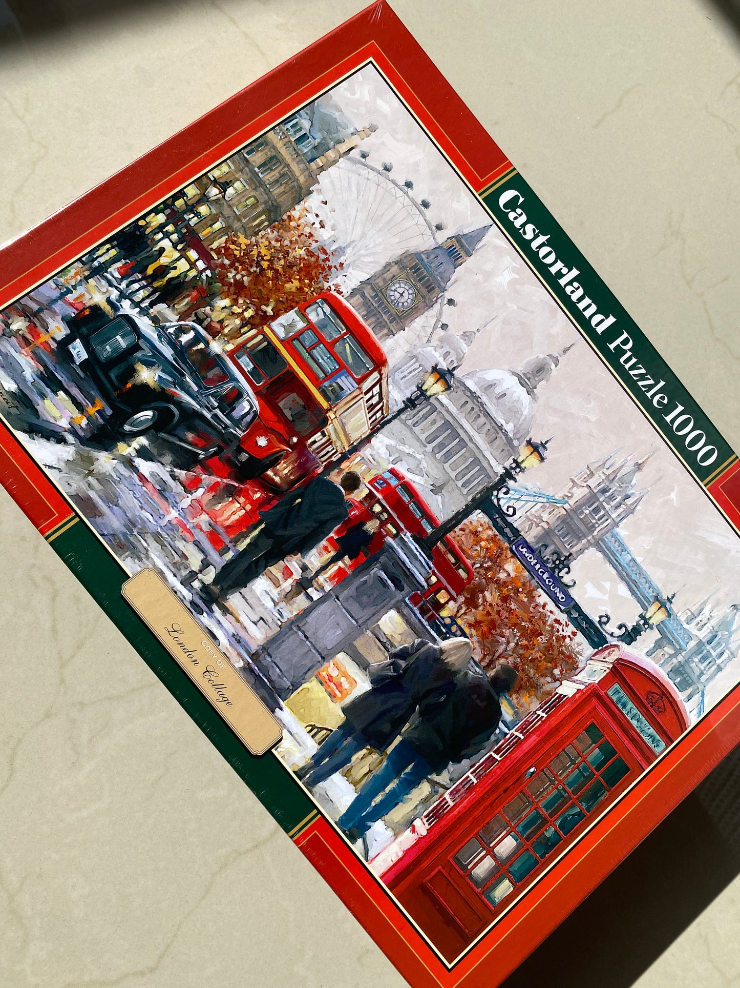 Castorland 1000 Piece Jigsaw Puzzle, London Collage, Colorful Puzzle of the Uk, London Puzzle, European Puzzle, Adult Puzzle, Castorland