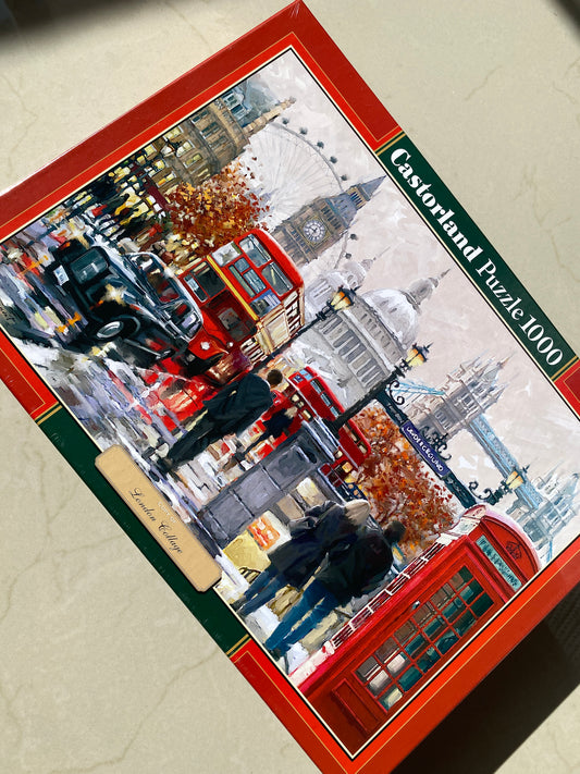 Castorland 1000 Piece Jigsaw Puzzle, London Collage, Colorful Puzzle of the Uk, London Puzzle, European Puzzle, Adult Puzzle, Castorland