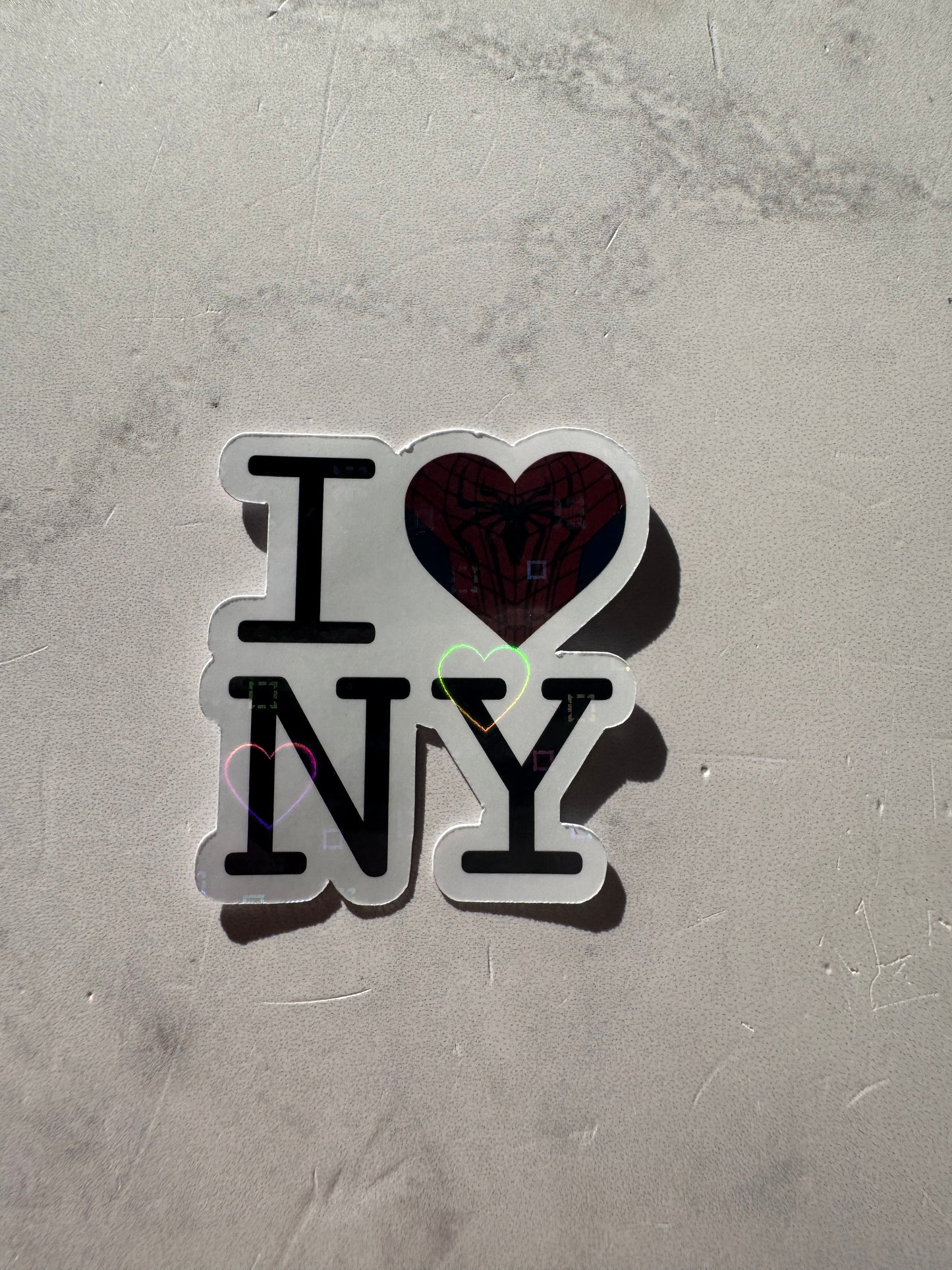 I <3 NY SUPERHERO - STICKER HOLOGRÁFICO