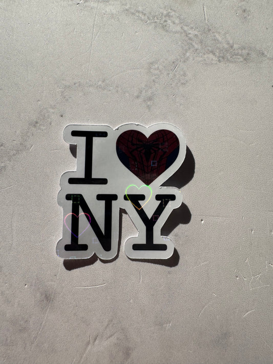 I <3 NY SUPERHERO - STICKER HOLOGRÁFICO