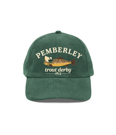 PRE-ORDEN- Jane Austen's Pride and Prejudice - Pemberley Trout Derby Hat TARDA DE 2-5 SEMANAS EN LLEGAR
