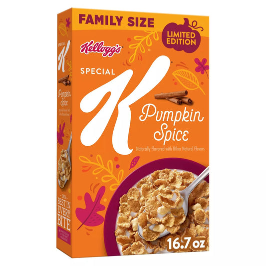 PRE-ORDEN- Kellogg's Special K Pumpkin Spice Breakfast Cereal - 16.7oz TARDA DE 2-4 SEMANAS EN LLEGAR