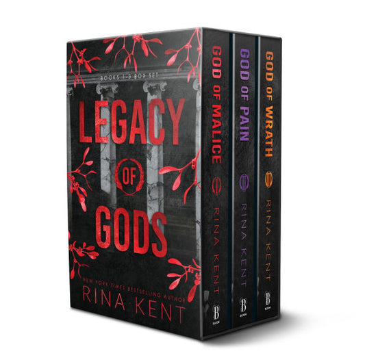 PRE-ORDEN- Legacy of Gods Series Boxed Set, Books 1-3: God of Malice, God of Pain, and God of Wrath by Rina Kent TARDA DE 2-5 SEMANAS EN LLEGAR A PARTIR DEL 28 DE OCTUBRE