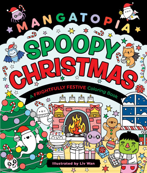 PRE-ORDEN- Mangatopia: Spoopy Christmas: A Frightfully Festive Coloring Book by Liv Wan TARDA DE 2-5 SEMANAS EN LLEGAR A PARTIR DEL 30 DE SEPTIEMBRE